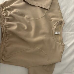 lululemon athletica Tan Crop Top